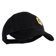Metallic Golf Crest Sport Embroidered Iron on Patched Deluxe Performance Mesh Cap - Black OSFM