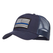 Thin Blue Line USA Flag Patched Mesh Cap