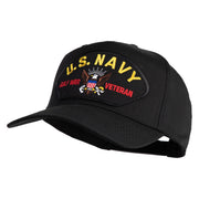 U.S. Navy Gulf War Veteran Patched Solid Cotton Twill 5 Panel Prostyle Snap Cap - Black OSFM