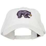 Black Bear Patched Washed Cotton Twill Cap