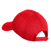 Metallic Golf Crest Sport Embroidered Iron on Patched Deluxe Performance Mesh Cap - Red OSFM