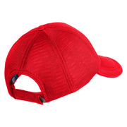 Metallic Golf Crest Sport Embroidered Iron on Patched Deluxe Performance Mesh Cap - Red OSFM