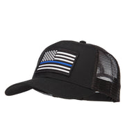 Thin Blue Line USA Flag Patched Mesh Cap