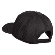 Old English White B Patched Cotton Deluxe Trucker Ball Cap - Black Black OSFM