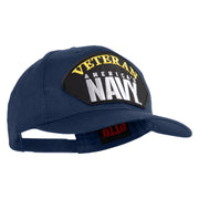 Veteran America's Navy Patched Solid Cotton Twill Pro Style Cap - Navy OSFM