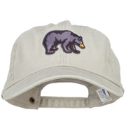 Black Bear Patched Washed Cotton Twill Cap