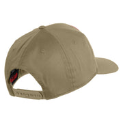 1st Marine Division Patched Solid Cotton Twill Pro Style Cap - Khaki OSFM