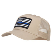 Thin Blue Line USA Flag Patched Mesh Cap