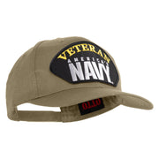 Veteran America's Navy Patched Solid Cotton Twill Pro Style Cap - Khaki OSFM
