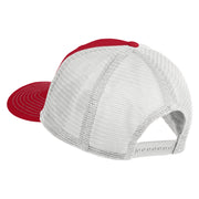 Old English White B Patched Cotton Deluxe Trucker Ball Cap - Cardinal White OSFM