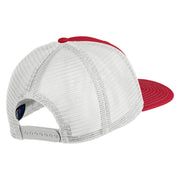 Old English White B Patched Cotton Deluxe Trucker Ball Cap - Cardinal White OSFM