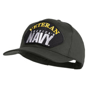 Veteran America's Navy Patched Solid Cotton Twill Pro Style Cap - Charcoal OSFM