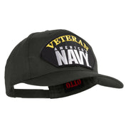 Veteran America's Navy Patched Solid Cotton Twill Pro Style Cap - Charcoal OSFM