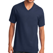 Men's Port & Company Core Cotton V-Neck T-Shirt