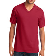 Men's Port & Company Core Cotton V-Neck T-Shirt