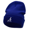 Here I Come Embroidered 12 Inch Long Knitted Beanie - Royal OSFM