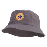 Thanksgiving Pie Embroidered Pigment Dyed Bucket Hat - Charcoal OSFM