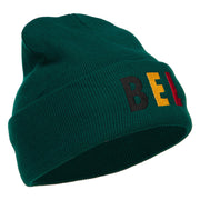 Belgium BEL Flag Embroidered Long Beanie