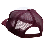 Three Emotion Emojis Embroidered Foam Panel Mesh Snapback - Maroon-White OSFM