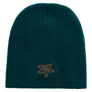 StarFish Logo Embroidered 8 Inch Short Beanie - Dk-Green OSFM