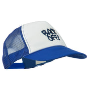 Back Off Embroidered Foam Mesh Cap