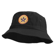 Thanksgiving Pie Embroidered Pigment Dyed Bucket Hat - Black OSFM