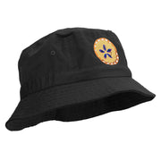 Thanksgiving Pie Embroidered Pigment Dyed Bucket Hat - Black OSFM