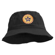 Thanksgiving Pie Embroidered Pigment Dyed Bucket Hat - Black OSFM