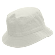 Tennis Girl Embroidered Pigment Dyed Bucket Hat - White OSFM