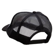 Three Emotion Emojis Embroidered Foam Panel Mesh Snapback - Black-White OSFM