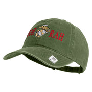 Ooh Rah Embroidered Washed Solid Pigment Dyed Cotton Twill Brass Buckle Cap - Olive OSFM