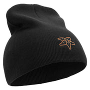 StarFish Logo Embroidered 8 Inch Short Beanie - Black OSFM