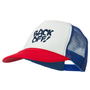 Back Off Embroidered Foam Mesh Cap