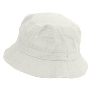 Thanksgiving Pie Embroidered Pigment Dyed Bucket Hat - White OSFM