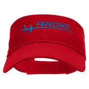 Fencing Sport Embroidered Cotton Twill Sun Visor