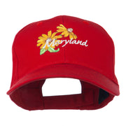 Maryland Black-Eyed Susan Flower Embroidered Cap