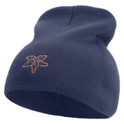 StarFish Logo Embroidered 8 Inch Short Beanie - Navy OSFM