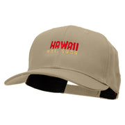 Hawaii Year Established Embroidered Solid Cotton Twill Pro Style Cap - Khaki OSFM