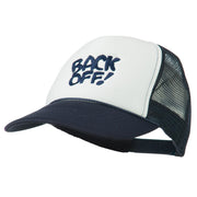 Back Off Embroidered Foam Mesh Cap