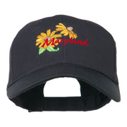 Maryland Black-Eyed Susan Flower Embroidered Cap