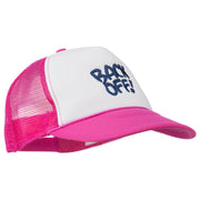 Back Off Embroidered Foam Mesh Cap