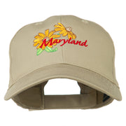 Maryland Black-Eyed Susan Flower Embroidered Cap