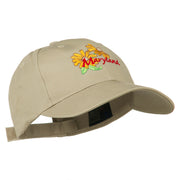 Maryland Black-Eyed Susan Flower Embroidered Cap