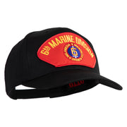 6th Marine Division Patched Solid Cotton Twill Pro Style Cap - Black OSFM