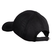 Small Blue Glitter Peace Sign Iron On Patched Deluxe Performance Mesh Cap - Black OSFM