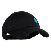 Small Blue Glitter Peace Sign Iron On Patched Deluxe Performance Mesh Cap - Black OSFM
