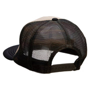 Magic Mushroom Patched Flat Bill Foam Camo Mesh Trucker Cap