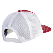 Old English White F Patched Cotton Deluxe Trucker Ball Cap - Cardinal White OSFM