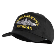 Submarine Service Veteran Patched Solid Cotton Twill Pro Style Cap - Black OSFM