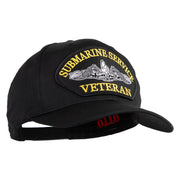 Submarine Service Veteran Patched Solid Cotton Twill Pro Style Cap - Black OSFM